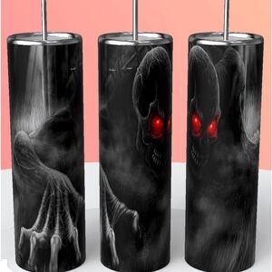 20oz skinny straight tumbler with lid and straw